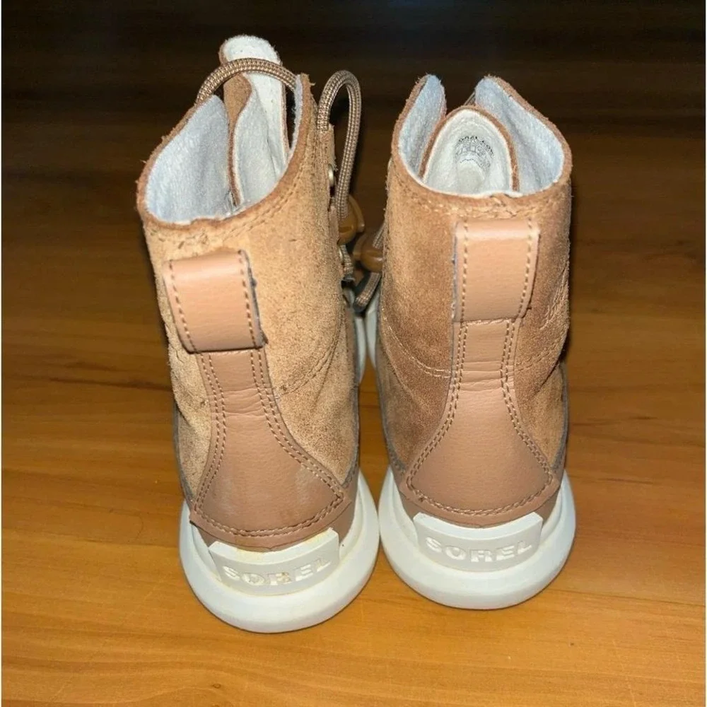 Kids Sorel Explorer Suede‎ Leather Lace-Up Boots